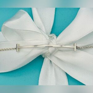 Tiffany & Co SS Silver Retired Smile Bracelet 6.5” EUC